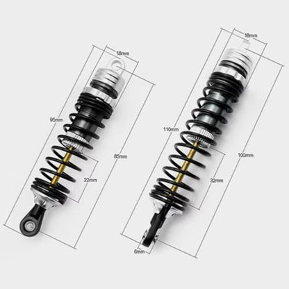 Compatible With TRX4 For SCX10 D90 1/10 RC For Climbing Car Upgrade Parts Shock Absorber With Four Spare Springs Hole Distance 88Mm RC Assortment