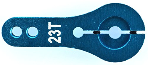 23T for JR/Airtronics/KO Blue Aluminum Dual Clamping Servo Horn - 2 Pack #8004