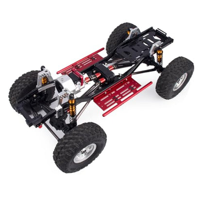 RC Crawler Pedals RC Side Board RC Steps Plate Rock Sliders Running Boards Foot-Plate for 1/10 RC Crawler Car SCX10 I II TRX4 CC01 RGT 86100 GEN8 Wrangler Chassis Parts(Red) - color: Red