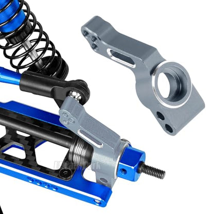 Aluminum Steering Blocks,C-Hubs Caster Block,Rear Stub Axle Carriers w/Bearings Upgrades Part for 1/10 Slash 2WD (VXL)/Rustler 2WD (VXL)/Stampede 2WD (VXL)/Bandit 2WD (VXL),Titanium - color: Titanium - (Steering Blocks)