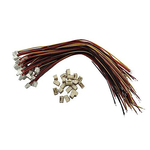 20Pairs Micro JST GH 3Pin 1.25mm Male Female Connector, GH1.25 Terminal Connector Wire Cable 15cm 28AWG - size: 3Pin