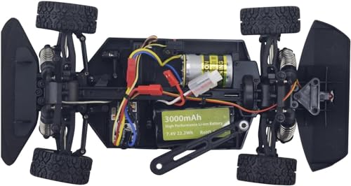 2PCS 7.4V 3000mah 15C 2S Li ion Battery with JST-2P Plug and 2in1 Charger for UDIRC UD1601 UD1602 SG1603 RC Car 1/10, 1/12, 1/16 Ratio RC Car Truck RC Ship Drone Engineering Vehicle
