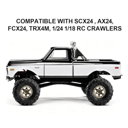1.0" Beadlock Aluminum Wheels and 57mm Soft Rubber Tires | for SCX24, TRX4M, Ascent 18, FCX24, 1/18 1/24 RC Crawler, 7mm Hex, 0mm Offset, with Foam Inserts, (Black 3) - color: Bronze 3