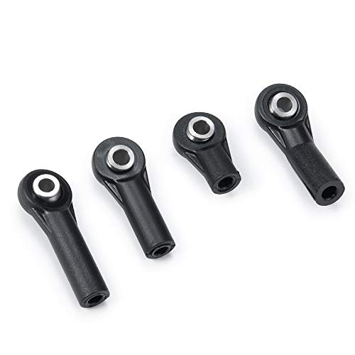 10Pcs M3 Rod Ends Plastic Black M3 Balls Ends for Axial D90 SCX10 RC Crawler Car (Black D) - color: Black D