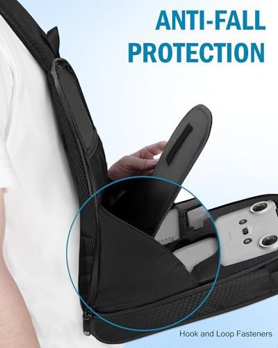 Mini 4K Case, for DJI Mini 4K/2/2 SE, RC-N1 Controller, Drone Bag | Waterproof, Travel Drone Sling Backpack, for Charging Hub and 3 Batteries, Hard Carrying Case for DJI Drone Accessories