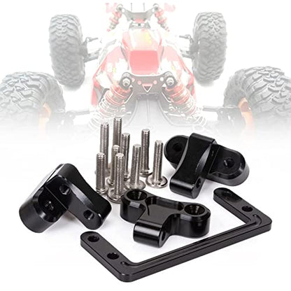 kingsea Metal Transmission Gearbox Carbon Fiber Frame Rails Compatible with 1/10 RC Crawler LCG Chassis Axial SCX10 II Upgrade(Servo Panhard Mounts)