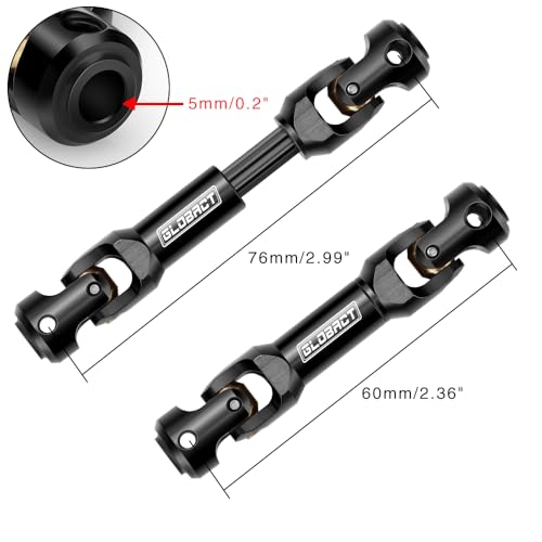Stainless Steel Driveshaft for TRX4 SCX10 1/10 Crawler, 60-76mm | Heavy-Duty Drive Shaft,CNC Machined, Splined Engagement - size: 60-76mm
