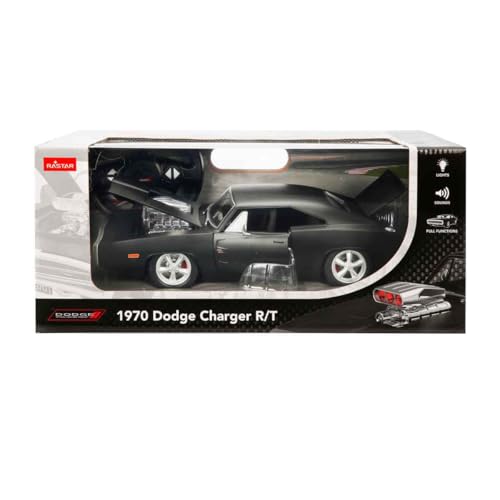 RASTAR RC Car 1/16 Scale 2.4Ghz Remote Control Car for Dodge Charger R/T with Engine Version R/C Toy Car Model Vehicle