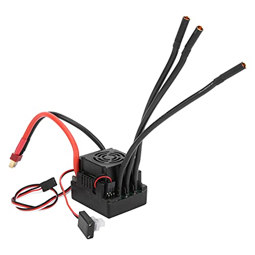 3660 3800KV Brushless Motor with 80A ESC and Aluminum Radiator Combo Set, Waterproof RC Motor for 1/8 Scale Remote Control Car, Includes Programming Card and Cooling Fan