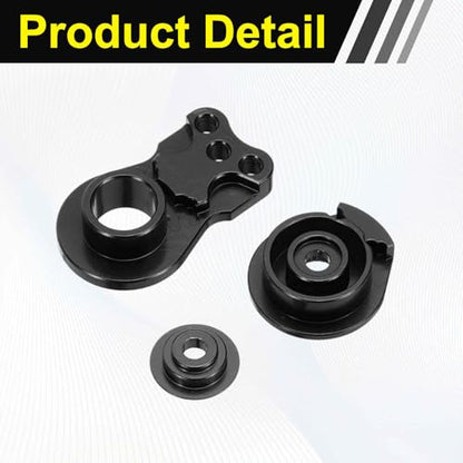 MECCANIXITY 2pcs 25T Servo Horn Arm Adjustable 3 Hole High-Torque Aluminum Alloy Servo Arm for 1/10 RC Model Car Truck Robot Boat Airplane, Black - color: Black