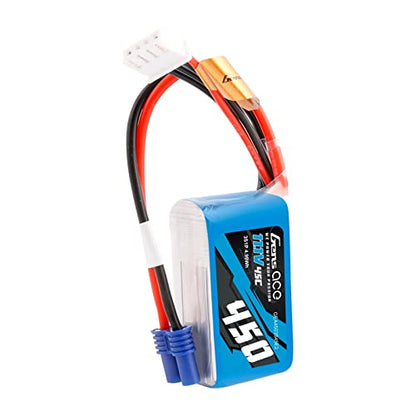 Gens ace 3S Lipo Battery 11.1V 45C 450mAh Lipo Battery Pack with EC2 Plug