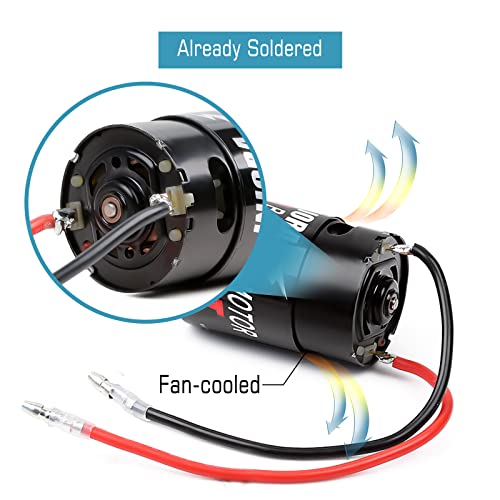 INJORA 550 Brushed Motor for Axial SCX10 AXI03007 JL 90046 TRX4 TRX6 (21T) - size: 21T