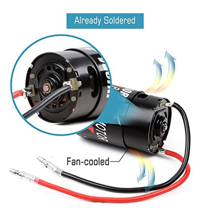 INJORA 550 Brushed Motor for Axial SCX10 AXI03007 JL 90046 TRX4 TRX6 (21T) - size: 21T