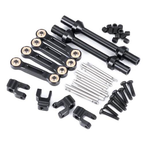 RCHUBAM Front & Rear Sway Bar for Losi 1/18 Mini-LMT Monster Truck LOS01026 | Aluminum Anti-roll Bar Set,4PCS M2*8mm/M2*10mm/M2 Nylon Lock Nuts,12PCS M3 Screws