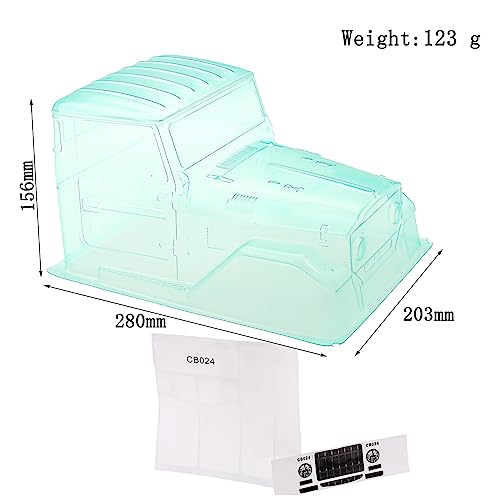 HUIOP Truck Cab, Unpainted Body Shell Cover 1/10 Truck Cab PC Clear Body Replacement for 313 Wheelbase 90046 90047 Modification Crawler Accessory Spare Parts Upgrade - size: B