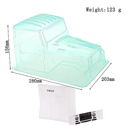 HUIOP Truck Cab, Unpainted Body Shell Cover 1/10 Truck Cab PC Clear Body Replacement for 313 Wheelbase 90046 90047 Modification Crawler Accessory Spare Parts Upgrade - size: B