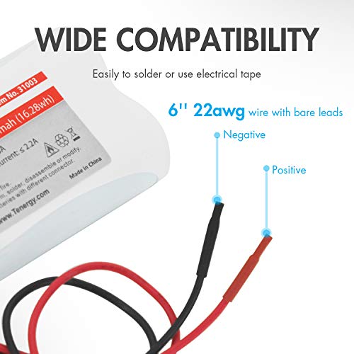 Tenergy 7.4V Li-ion 2200mAh Rechargeable Battery Module with PCB