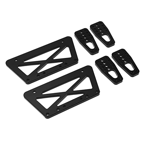 RC Chassis Lift Plate Set, Aluminum Alloy Chassis Lift Plate Assembly for Axial SCX10 1/10 RC Model Car Parts (Black