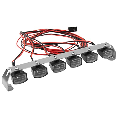 16LEDs RC Crawler Car LED Light Bar Roof Lamp Simulation Spotlight Kit 5-8.4V & RC Car Roof Light Bar Kit Body Shell Roof Luggage Lights