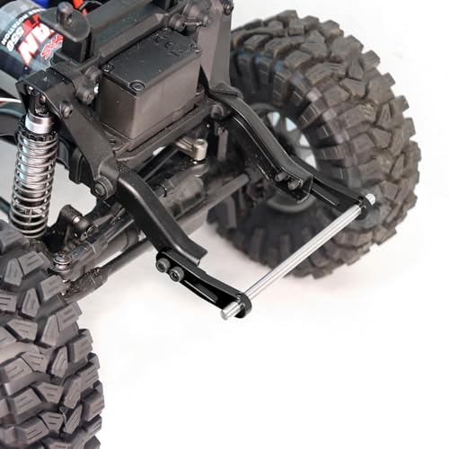 OGRC Adjustable 1/10 RC Bumper Mount Aluminum Alloy Front & Rear Bumper for TRX4 TRX6 Axial SCX10 Element Enduro Gen7 Gen8 1/10 RC Crawler Car (Black) - color: Black