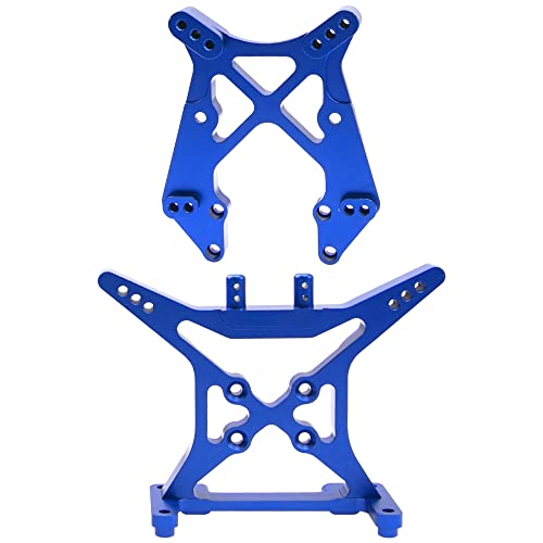 ShareGoo Aluminum Alloy Front & Rear Lower Suspension A-Arms Set Shock Tower Compatible with Horizon ECX 1/10 2WD Ruckus Axe Brutus Circuit AMP MT/DB Crush RC Car Buggy Tuck (Blue)