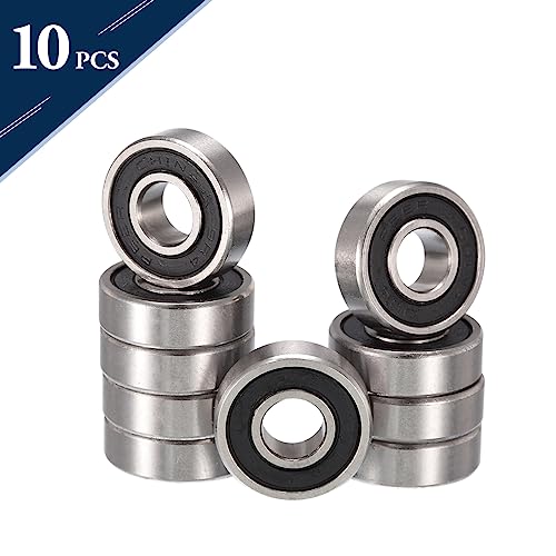 R4-2RS Deep Groove Ball Bearings, ID 1/4" x OD 5/8" x Width 9/32" Double Rubber Sealed Ball Bearing Pre-Lubricated Chrome Steel Z2 Lever 10pcs - size: R4-2RS 1/4"x5/8"x9/32"