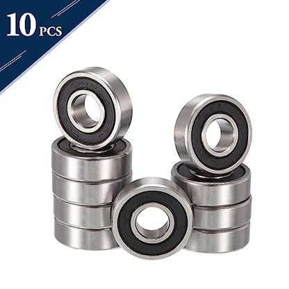 R4-2RS Deep Groove Ball Bearings, ID 1/4" x OD 5/8" x Width 9/32" Double Rubber Sealed Ball Bearing Pre-Lubricated Chrome Steel Z2 Lever 10pcs - size: R4-2RS 1/4"x5/8"x9/32"