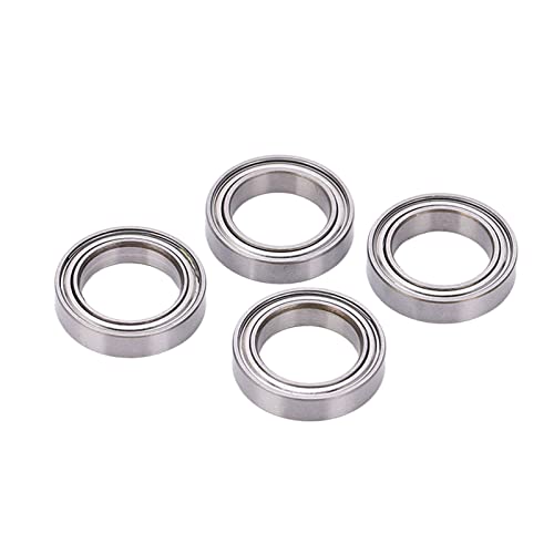 RC Ball Bearings Kit, 12mm Inner Diameter, Stainless Steel, Set of 4, for 1/10 RC Crawler Vehicles