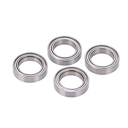 RC Ball Bearings Kit, 12mm Inner Diameter, Stainless Steel, Set of 4, for 1/10 RC Crawler Vehicles