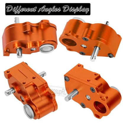 LCG Middle Transmission Gearbox Upgrades Part for 1/10 RC Crawler car SCX10 SCX10 ii 90047 Wraith,Aluminum Center Transmission Gearbox Hops up,Orange - color: Orange(parts)