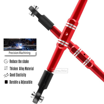 RC Turnbuckles Tie Rods Linkage Set Upgrades Part for 1/10 Kraton 4x4 4S V2,Outcast 4x4 4S V2,Alloy Aluminium Turnbuckles Camber Links Steering Linkage Rod,Red - color: Red(1set)