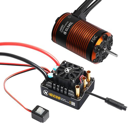 XC GL540L&GL10 APP Controls 1/10 Crawler Off Road FOC ESC and Sensored Brushless Motor Combo,80A Current,2-4S Lipo,6.0/7.4V BEC,IP67 Water Proof (1400KV)