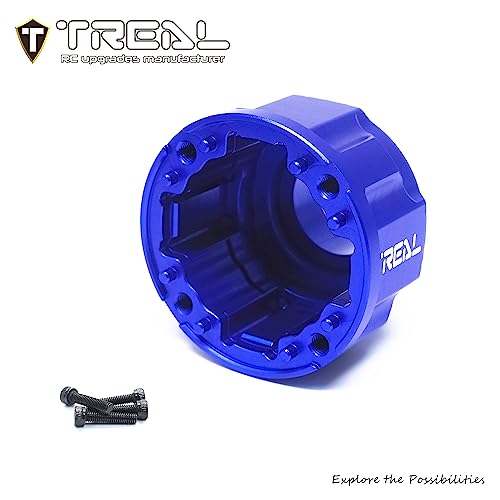 TREAL Aluminum 7075 Front & Rear Diff Housing Case CNC Machined Upgrades Compatible with XRT & XMAXX (Blue) - color: Blue