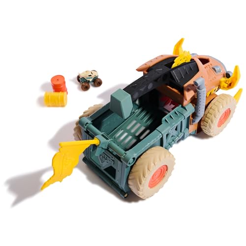 Monster Jam Mini Jams Megalodon Mad Hog Chomper Cleanup Toy | Includes 1 Mini Truck & Mad Hog Chomper, Chomp Minis for Easy Cleanup, Storage & Pretend Play, Toys for Ages 3 and Up - style: Madhog Chomper Playset
