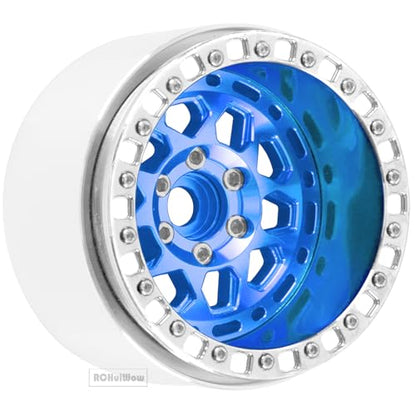 2.2" Beadlock RC Wheels for 1/10 RC Crawler SCX10 Capra,AMG 6x6,TRX4,Red cat Gen8 Everest Gen7 Pro,Alloy Aluminium rc Wheels 2.2 Beadlock Wheels 2.2 Beadlock Rims,4pcs,Navy Blue - color: Navyblue(4pcs)