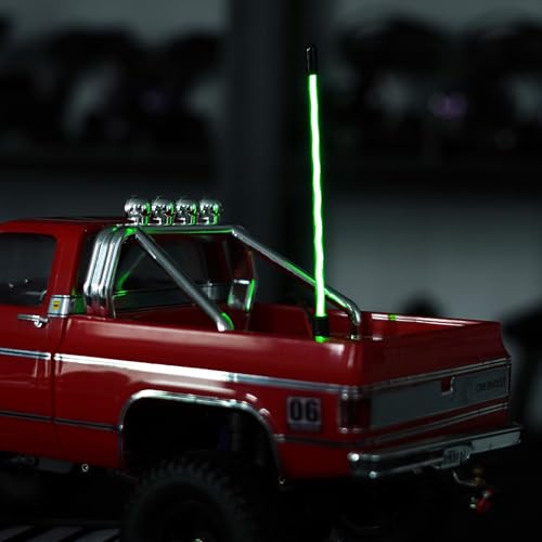 INJORA LED Whip Light Bottom Fixed for 1/18 TRX4M 1/24 RC Crawlers (Green) - color: Green
