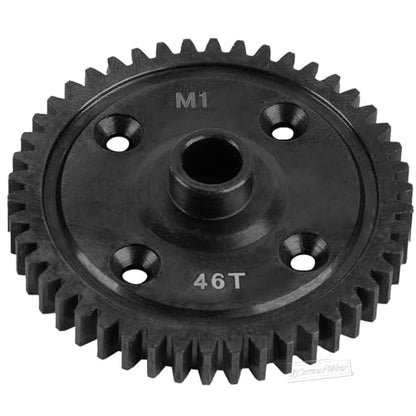 RC M1 46T Spur Gear Big Gear Upgrades Part for 1/8 Sledge 4WD #95076-4,Harden Steel 46T Main Gear Hops Up for Sledge Monster Truck