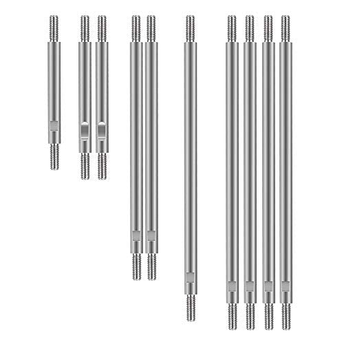 QUE-T 10pcs Stainless Steel Pull Rod Link Linkage for 1/10 RC TRX-4 Crawler Car (324mm Wheelbase) - size: 324mm Wheelbase