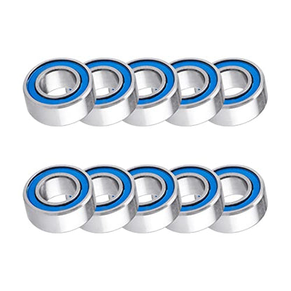 Professional RC Ball Bearings Double Rubber Sealed for Traxxas Arrma Axial Team Associated Losi Redcat Racing RC4WD Tamiya HPI (10-Pack) (5x10x4mm) - size: 5x10x4mm