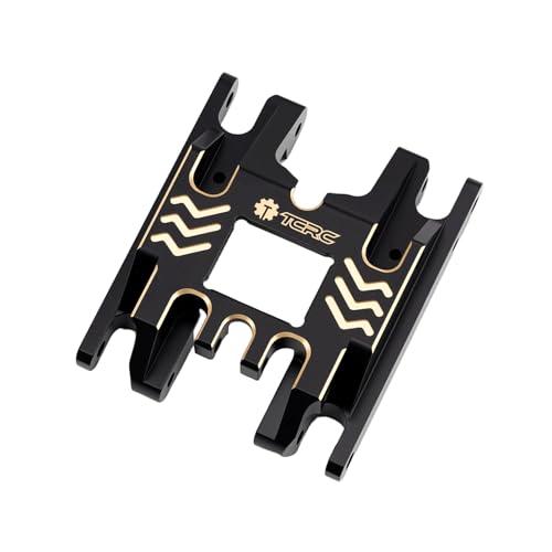 Brass High Precision CNC Machined Skid Plate with Colorful Stainless Steel Chassis Armor for 1/18 TRX4M Defender Bronco F-150 High Trail Crawler Truck Upgrade,Black Coating