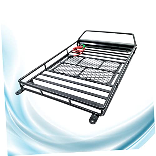 Alasum Car Roof Luggage Carrier Rack with Led Light Bar Storage Shelf for Rc Crawler Lightweight and Cargo Bracket for Outdoor Adventures