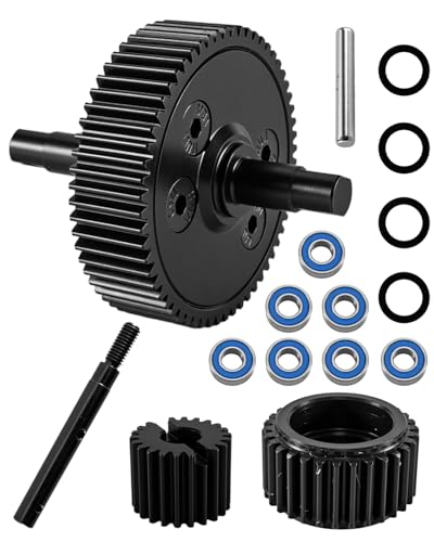 Steel Gearbox Transmission Gear Upgrades Part Fit for 1/10 Slash 2WD(VXL) | for Rustler/Stampede/Bandit 2WD(VXL), RC Metal Steel Gear Set Black