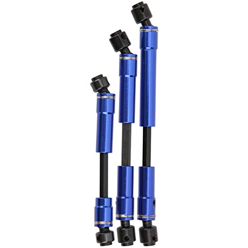 Metal Transmission Shaft Drive Propeller Shaft for Traxxas4 ‑4 ‑6 RC Crawler Car Blue 3pcs Set