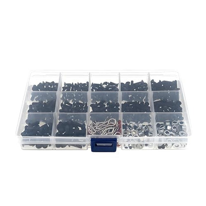 500pcs Universal RC Screw Kit Screws Assortment Set, OZhome Hardware Fasteners for 1/8 1/10 1/12 1/16 Scale RC Cars Trucks Crawler
