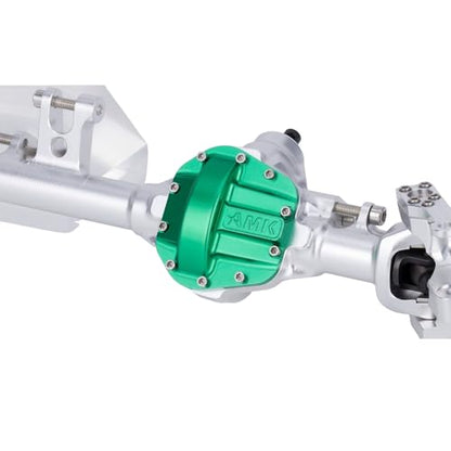 HD44 Axles, 1/10 RC Offset Straight Axles, CNC Aluminum Integrated Front & Rear Axles with High-Strength Steel Gears, for 1/10 RC Crawlers Vanquish VS4-10 & Axial SCX10 II Upgrades (Silvery) - color: Silvery