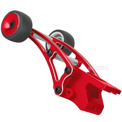 Aluminum Adjustable Wheelie Bar Set Upgrades Part for 1/14 MJX 14209 14210 H14BM High Speed RC Car,RC Adjustable Front Stand Up Wheel Hops Up,Red - color: Red - (Wheelie Bar)