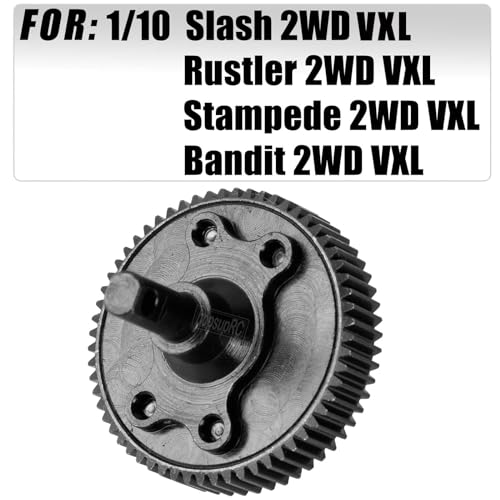 Steel Transmission Gear for Gearbox Transmission Gear Upgrades Part for 1/10 Slash 2WD(VXL),Rustler/Stampede/Bandit 2WD(VXL),Black