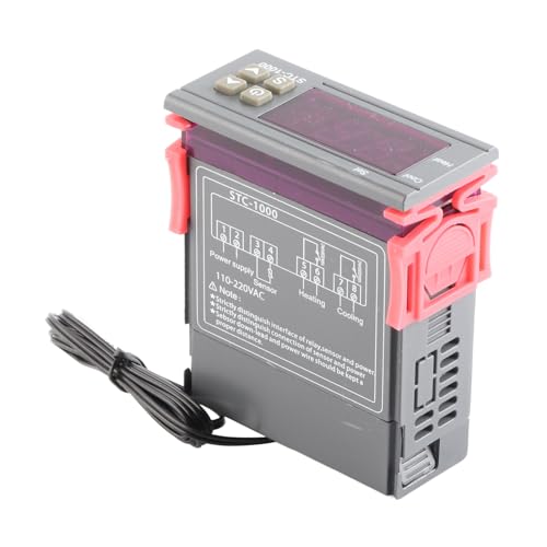 Digital Temperature Controller, STC 1000 Cooling and Heating Thermostat with Sensor, for Temperature Measurement and Control (AC110~220V) - style: AC110~220V