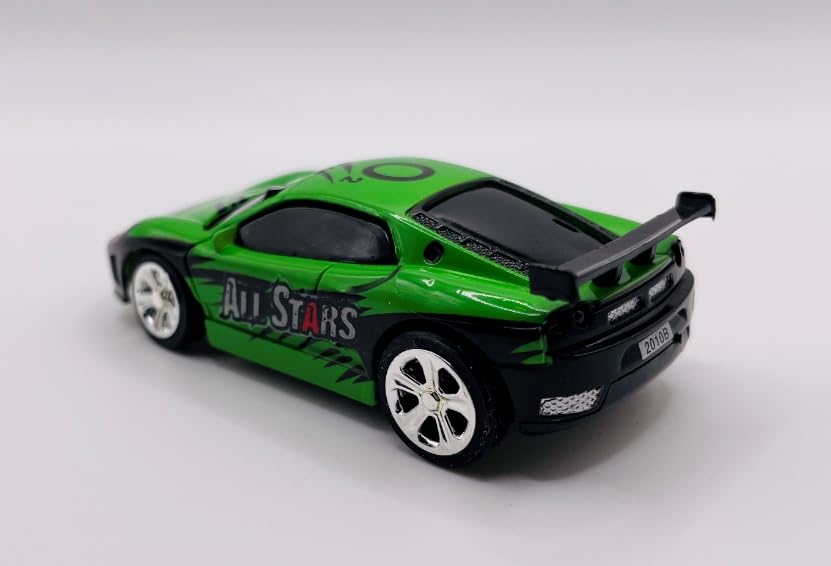 Mini RC 1:58 Scale Small Pocket Portable Micro Racing Car Can Miniature Coke Can Upgraded 2.4G Wireless Radio Remote Control for Multi-Users (Qty. 1 = 1 Can) (Green) - color: Green
