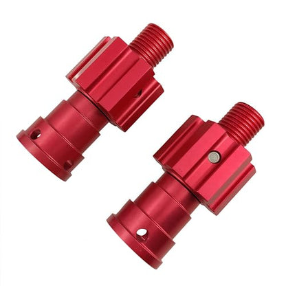 10mm Aluminum Widened Wheel Hex Nut & Axle Set for 1/5 X-MAXX 8S (Red) | 77086-4,7768 7756,Upgrade Parts,High Strength,CNC Machined,Precision Fit,Wear Resistant,Heavy Duty - color: Red